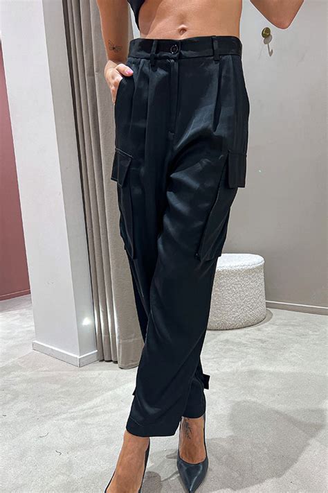 pantaloni neri di raso di versace costo|Jeans e pantaloni Uomo .